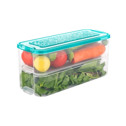 2 Layer Interlocking Fridge Container
